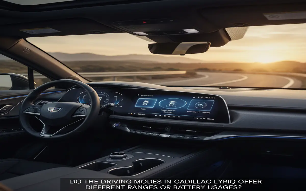 do the driving modes in cadillac lyriq offer different ranges or battery usages?