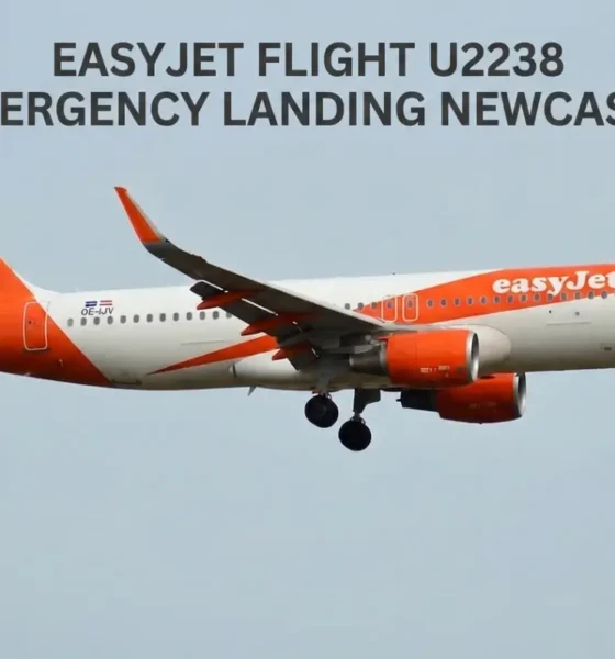 easyjet flight u2238 emergency landing newcastle